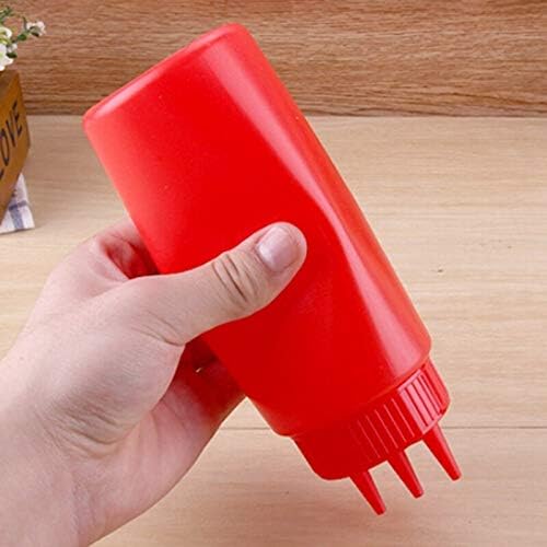 Kasuki 3 Hole Squeeze Bottle Condiment Dispenser Yellow-L