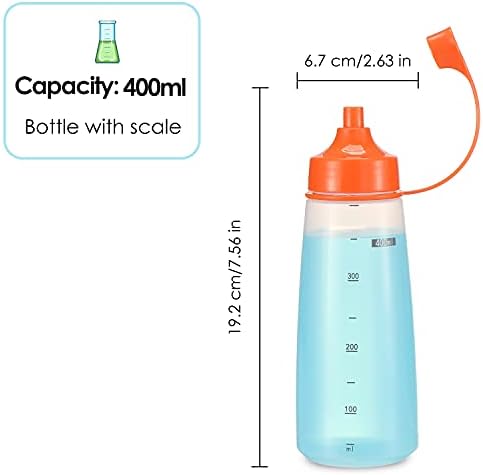 Ondiomn 3 Pack Wide Mouth Squeeze Bottles BPA Free