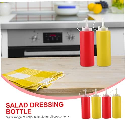 4 Pack Heavy Duty Condiment Squeeze Bottles Portable Spice Storage