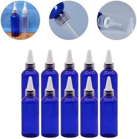 10pcs Plastic Condiment Squeeze Bottles for Sauces and Hair Dye