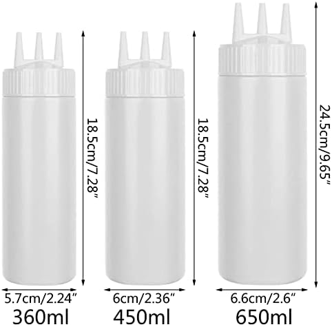 Xinsheinelry 3-Nozzle Condiment Squeeze Bottle 1