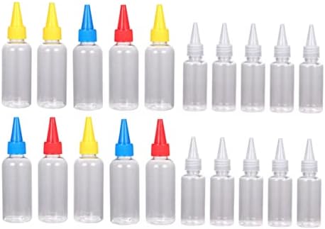 PRETYZOOM 20 Pack Squeeze Bottles with Lids
