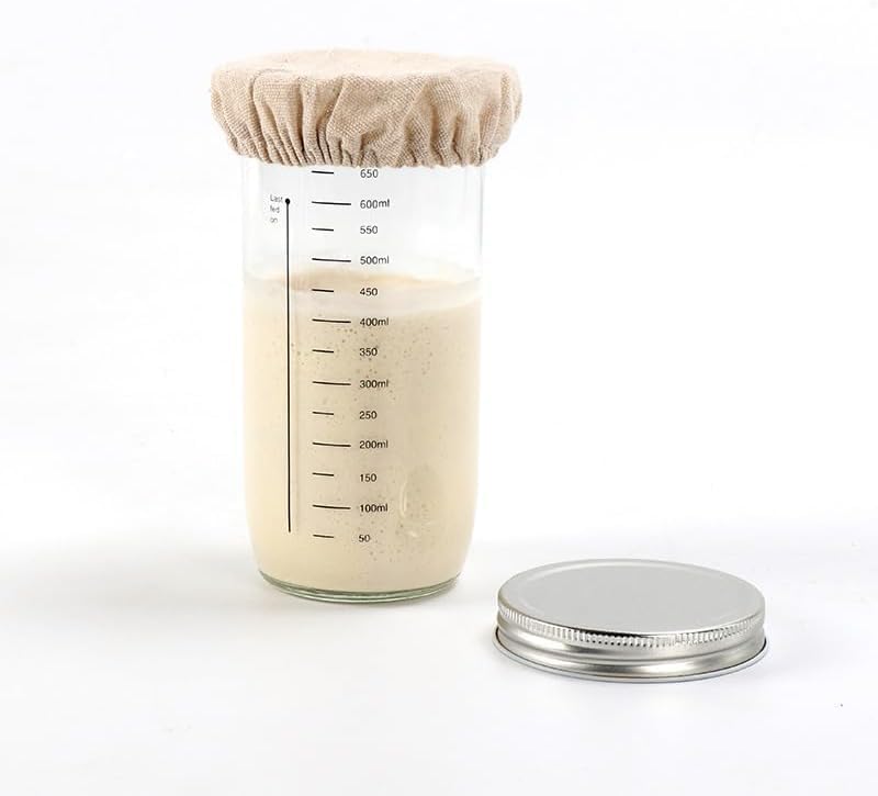 BSL 8-Pack Sourdough Starter Jar Cloth Covers Reusable