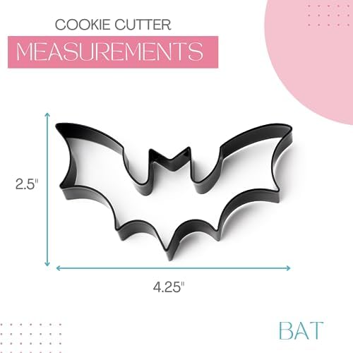 Cookie Cutter Kingdom Bat Cookie Cutter - Halloween Stainless Steel Beautiful Coated Finish