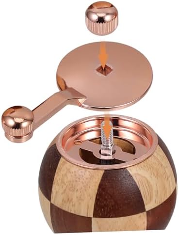Manual Crank Wooden Pepper Grinder Set with Box