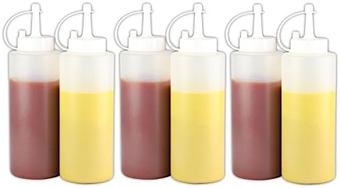 2 Pcs Clear Squeeze Bottles 12 oz for Kitchen Use