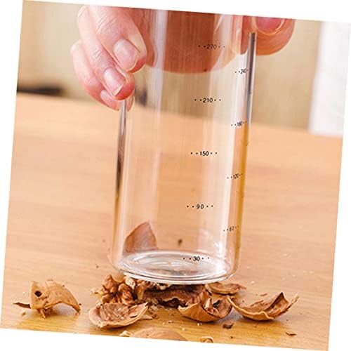 PRETYZOOM Reusable Honey Dispenser Pump Glass Bottle with Scales