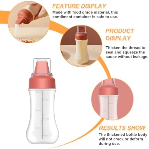 Unomor 5-Hole Squeeze Condiment Bottle with Red Cap 350ml