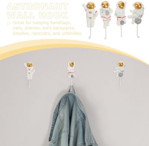 FOMIYES 4Pcs Astronaut Shape Wall Hooks 1