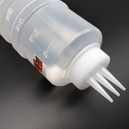 GARASANI 3 Hole Condiment Squeeze Bottle 24oz