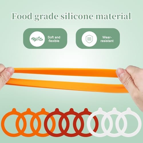 12PCS Rubber Seals for Glass Jars 375 Inch Silicone Gasket Replacement