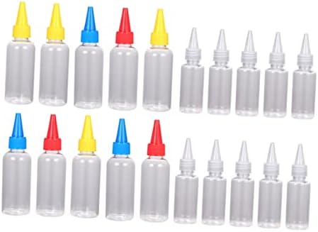 PRETYZOOM 20pcs Condiment Squeeze Bottles with Lids 1
