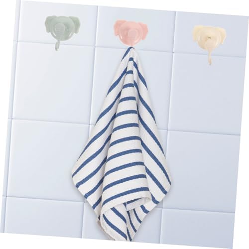4Pcs Cute Elephant Suction Cup Hooks No Drill Bathroom Wall Hooks