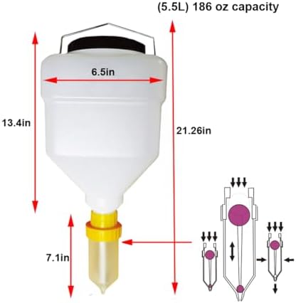 Vitasunhow Large Condiment Dispenser 55L Refillable Leak Proof
