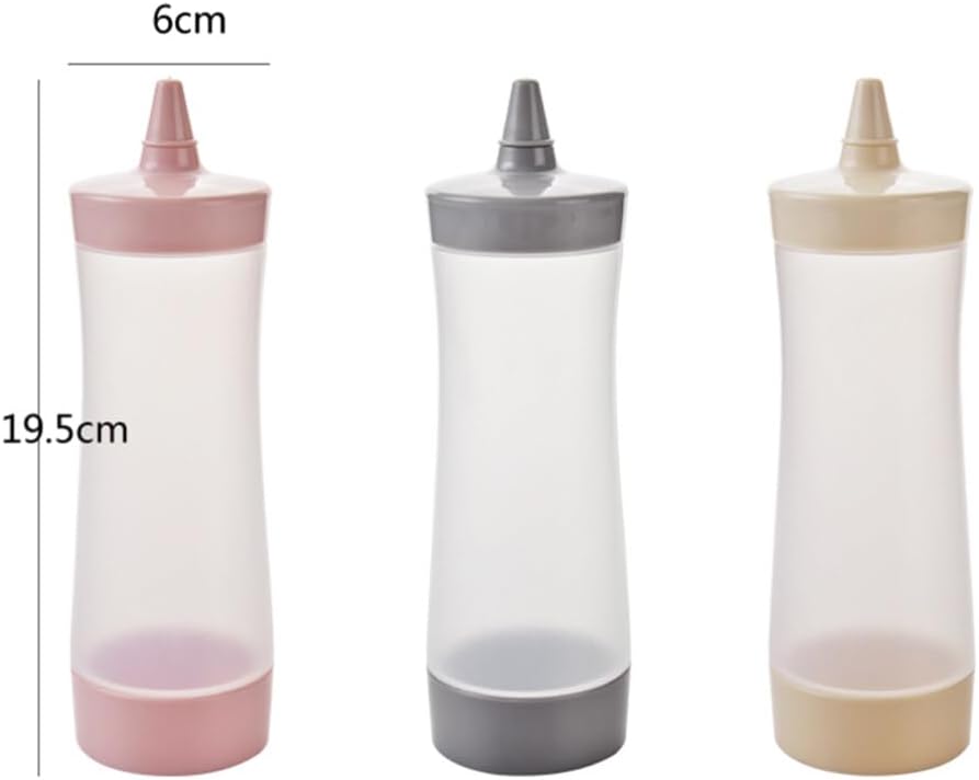 3PCS Reusable Condiment Squeeze Bottles Set