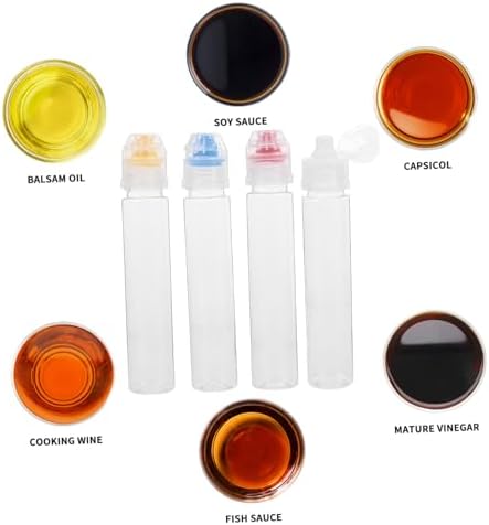 PartyKindom 4pcs2 Mini Squeeze Condiment Bottles