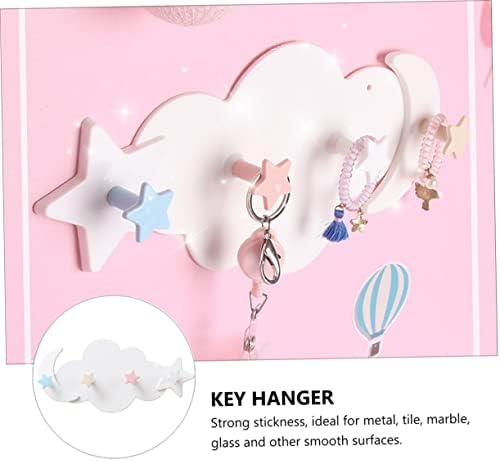 2pcs Adhesive Cloud Moon Hooks for Home