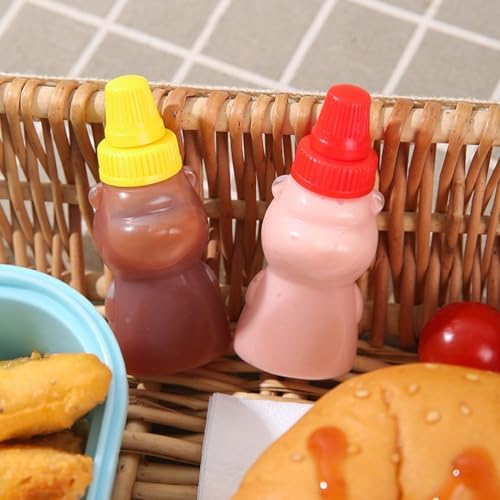 MAGICLULU 8pcs Bear Shape Condiment Squeeze Bottles