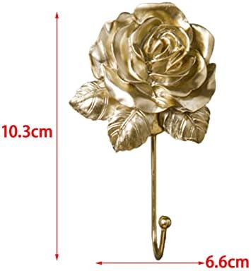 Baoblaze Gold Rose Hook Door Clothes Hanger Key Holder