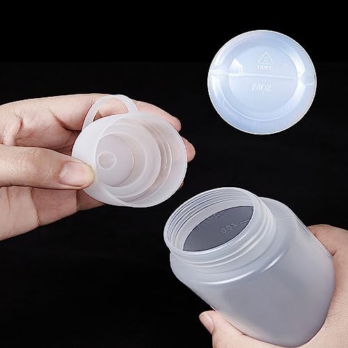SKYPRO 4-Pack White Plastic Squeeze Bottles Set