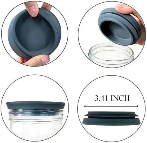OKLGO Wide Mouth Canning Lids 2 Pack - Leak Proof Reusable
