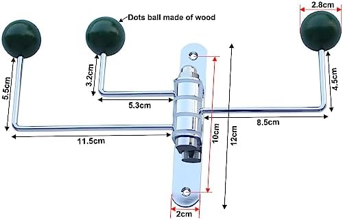 ImyHok Decorated Wall Hook Swivel Coat Rack with Wood Balls