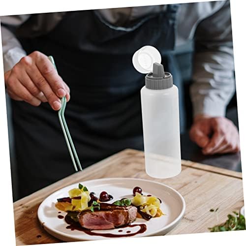 PRETYZOOM 4Pcs Condiment Squeeze Bottles with 5 Nozzle Holes