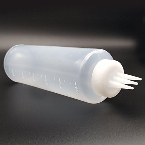 SUPIA 3 Hole Condiment Squeeze Bottles 14oz White