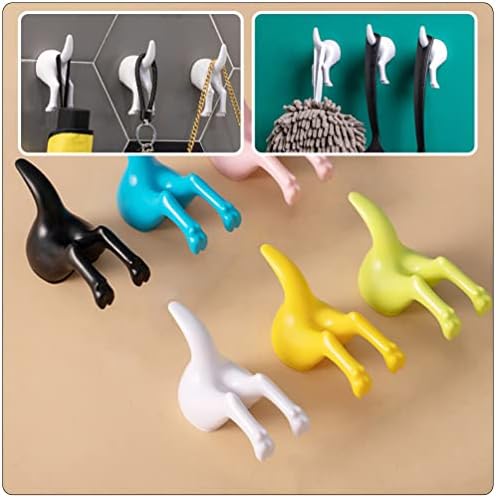 Cabilock 5pcs White Tail Decorative Hooks