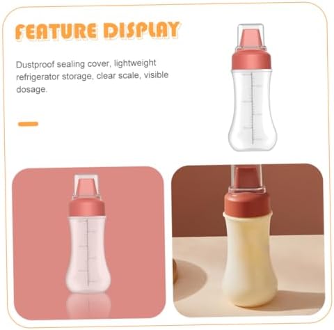 PRETYZOOM 5-Hole Squeeze Ketchup Bottle 350ml Red with Lid 1