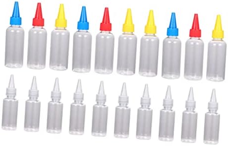 20pcs Plastic Squeeze Bottles with Cap and Lid