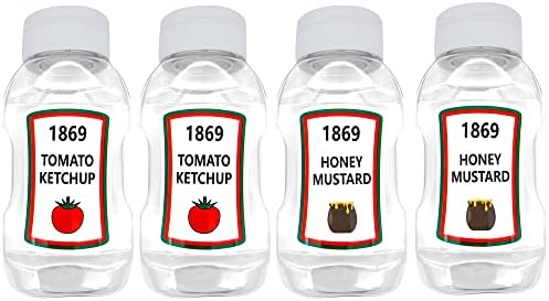 WXOIEOD 4-Pack Condiment Squeeze Bottles 360ml12oz
