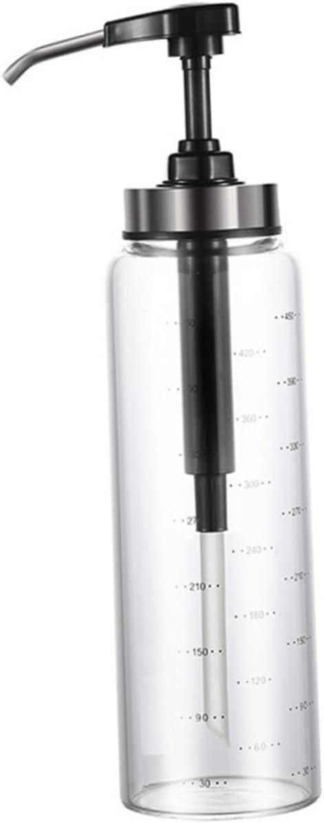 Metallic Honey Jar Press Dispenser 500ml Black Glass
