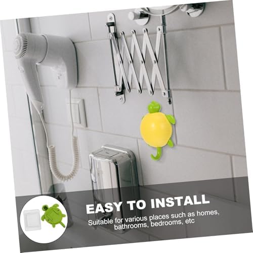 CHILDWEET 6pcs Adhesive Turtle Hooks for Home Use