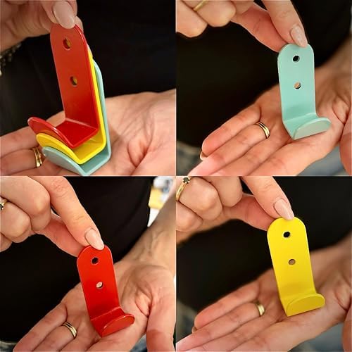 Colourful Heavy-Duty Wall Hooks Set of 3 - Stylish Sturdy