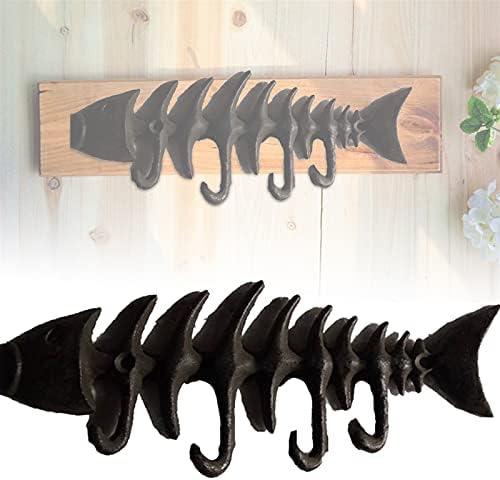 HCANte Wall Mounted Coat Rack with Iron Hooks