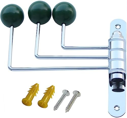 ImyHok Decorated Wall Hook Swivel Coat Rack with Wood Balls