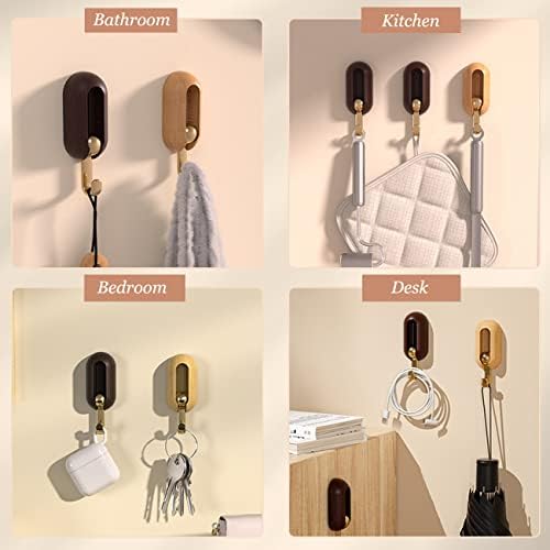 8 Pack Self-Adhesive Wall Hooks Green
