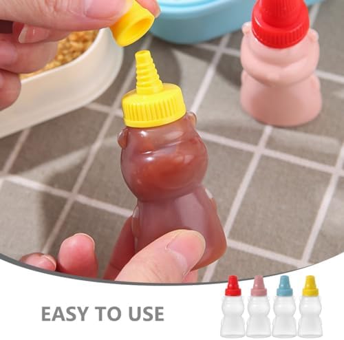 MAGICLULU 8pcs Bear Shape Condiment Squeeze Bottles