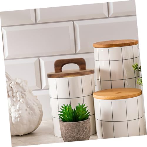 BRIGHTFUFU Acacia Wood Canning Lids with Silicone Seals