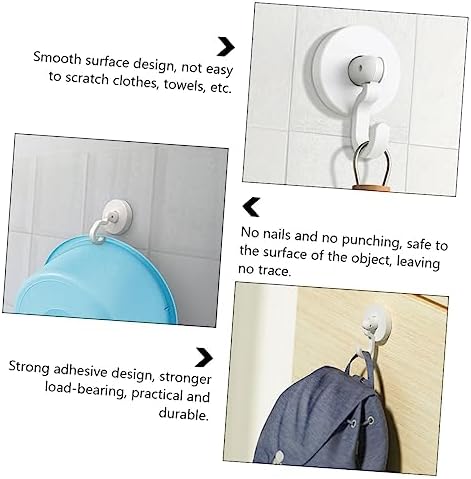 HEALLILY Strong Adhesive Wall Hooks for Kitchen and Door