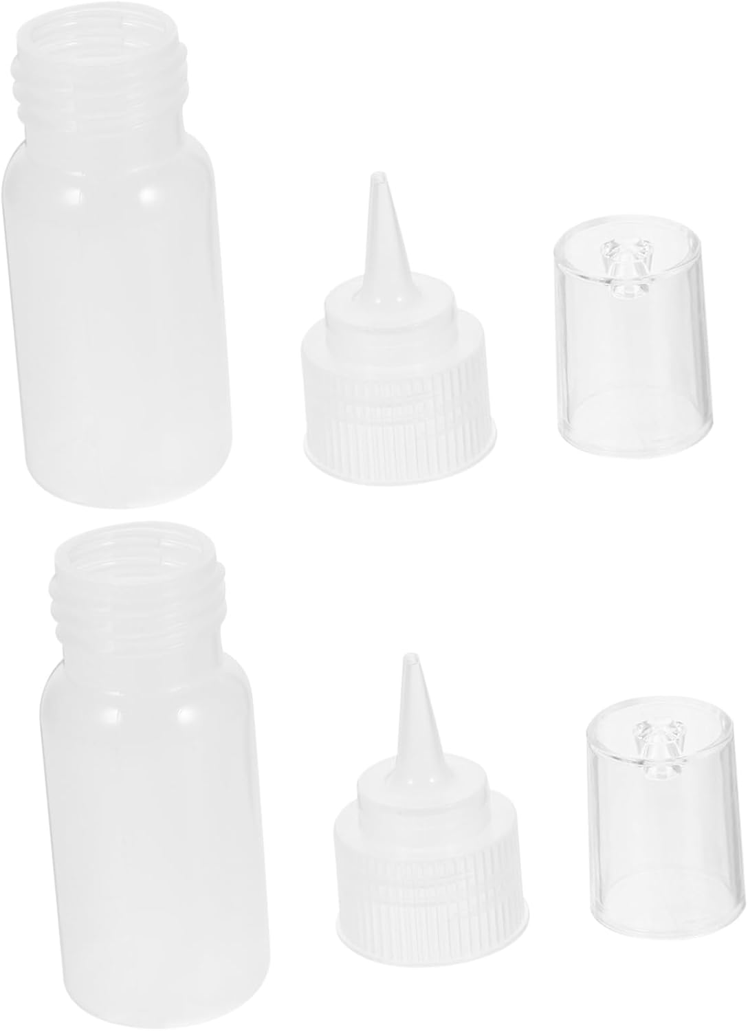 Set of 2 Squeezable Condiment Bottles for Jam Sauce Mustard
