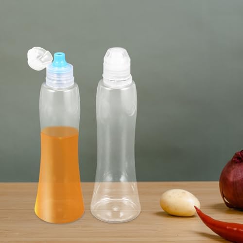 12 Pcs Refillable Condiment Squeeze Bottles with PET Leakproof Cap