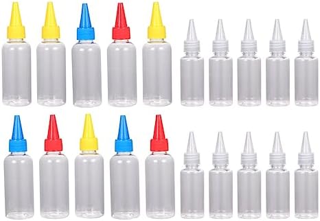 Cabilock 20pcs Condiment Squeeze Bottles with Cap and Lid