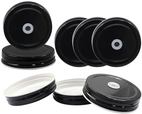 8 PCS 27 Premium Mason Jar Lids with Straw Hole 1