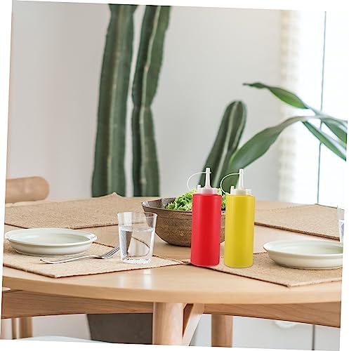 4 Pack Heavy Duty Condiment Squeeze Bottles Portable Spice Storage