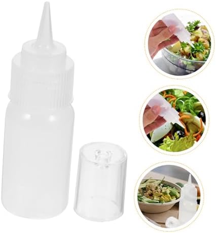 Set of 2 Squeezable Condiment Bottles for Jam Sauce Mustard