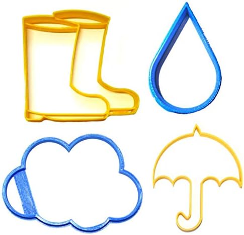 YNGLLC Rain Boot Umbrella Cookie Cutter Set of 4 1