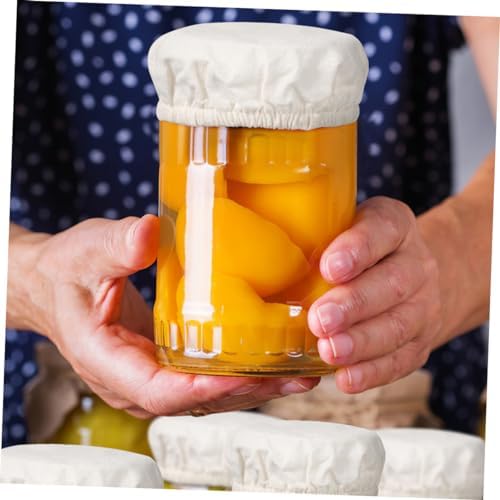 PRETYZOOM 4pcs Cotton Jar Lids for Canning Storage 1