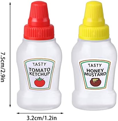 Kumprohu Ketchup Bottles Refillable Squeeze Jar for Condiments